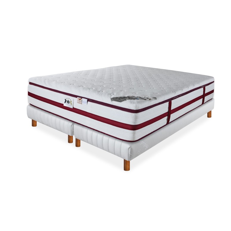 ENSEMBLE LE SOUVERAIN - Matelas 2 Place + 2 Sommiers